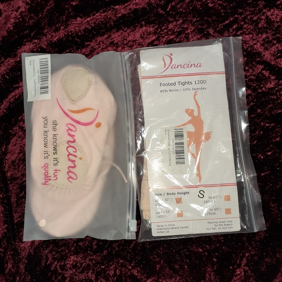 3/$15 Light Pink Tights and Ballet Slippers - Picture 1 of 8